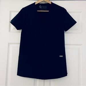 FIGS navy blue scrub top
